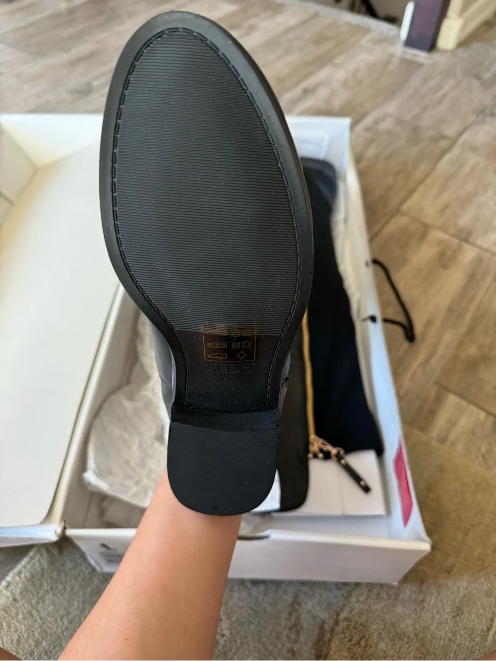 Black Over-the-Knee Zip Riding Boots